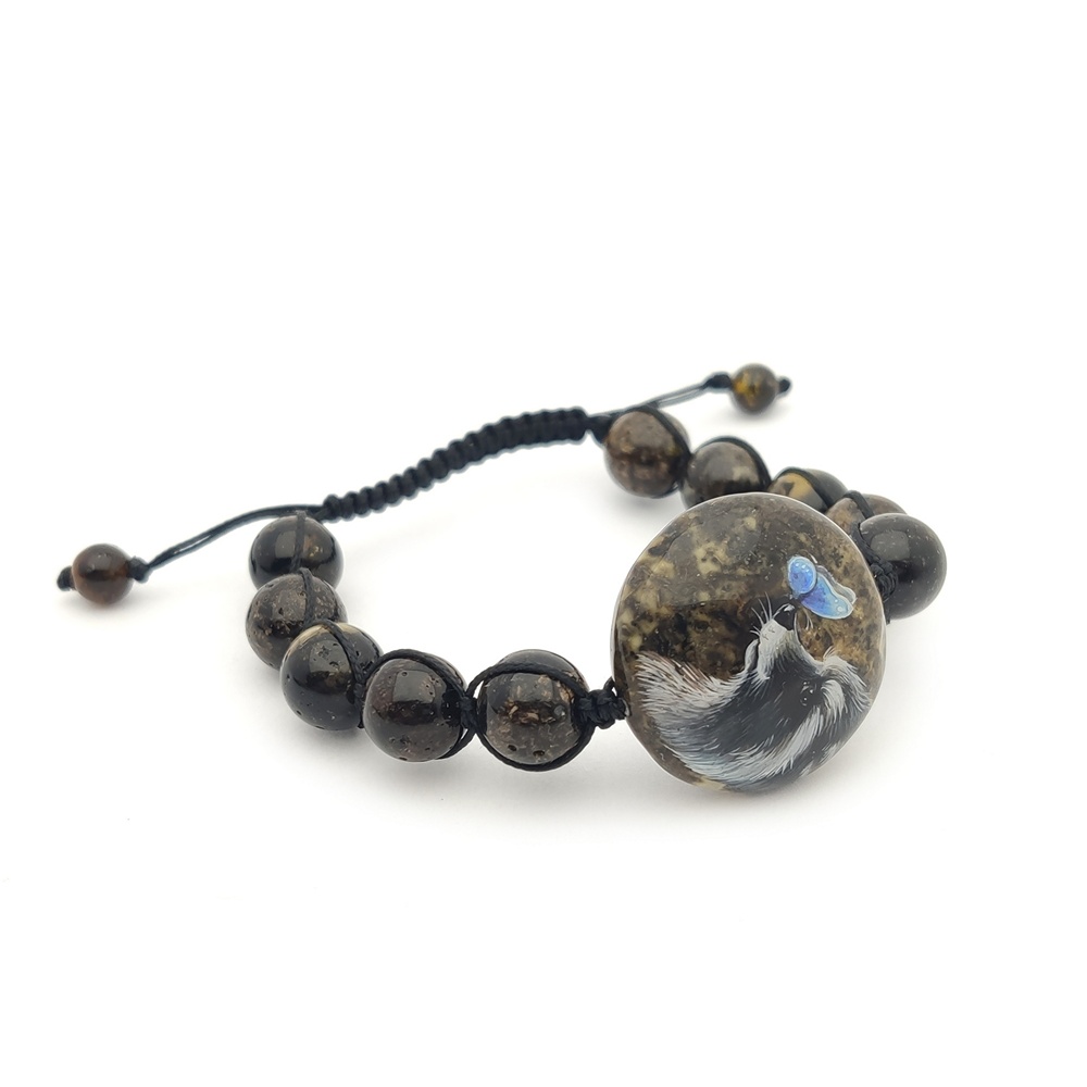 Браслет "Космоенот" янтарь