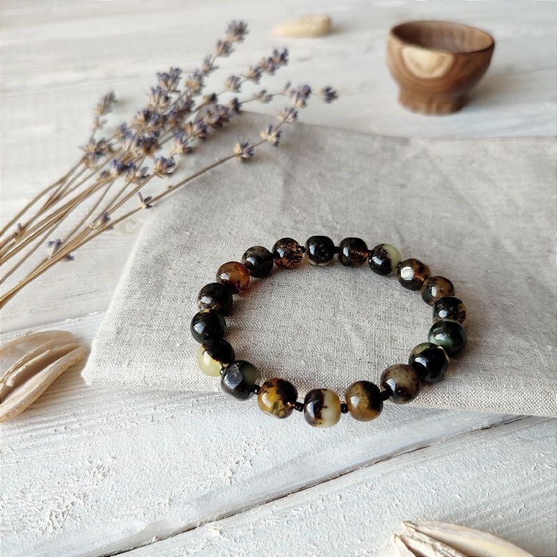 Браслет "Куб" янтарь