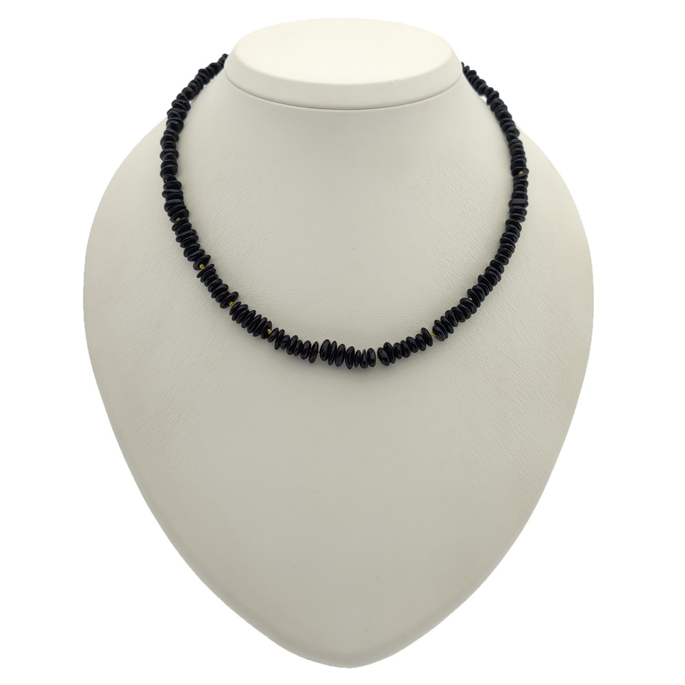 Бусы "Галька" из янтаря