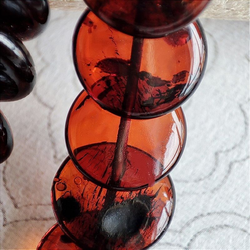 Бусы "Змейка" из янтаря