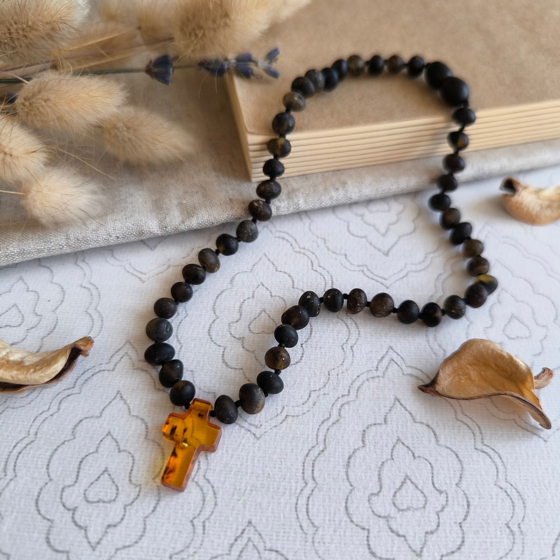 Бусы детские из янтаря