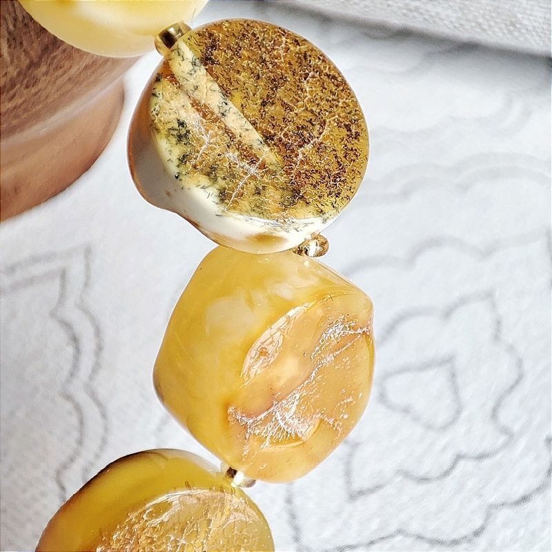 Браслет "Таблетка" янтарь