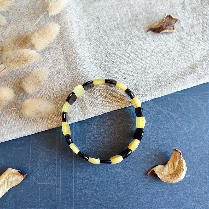 Браслет "Пластина" янтарь