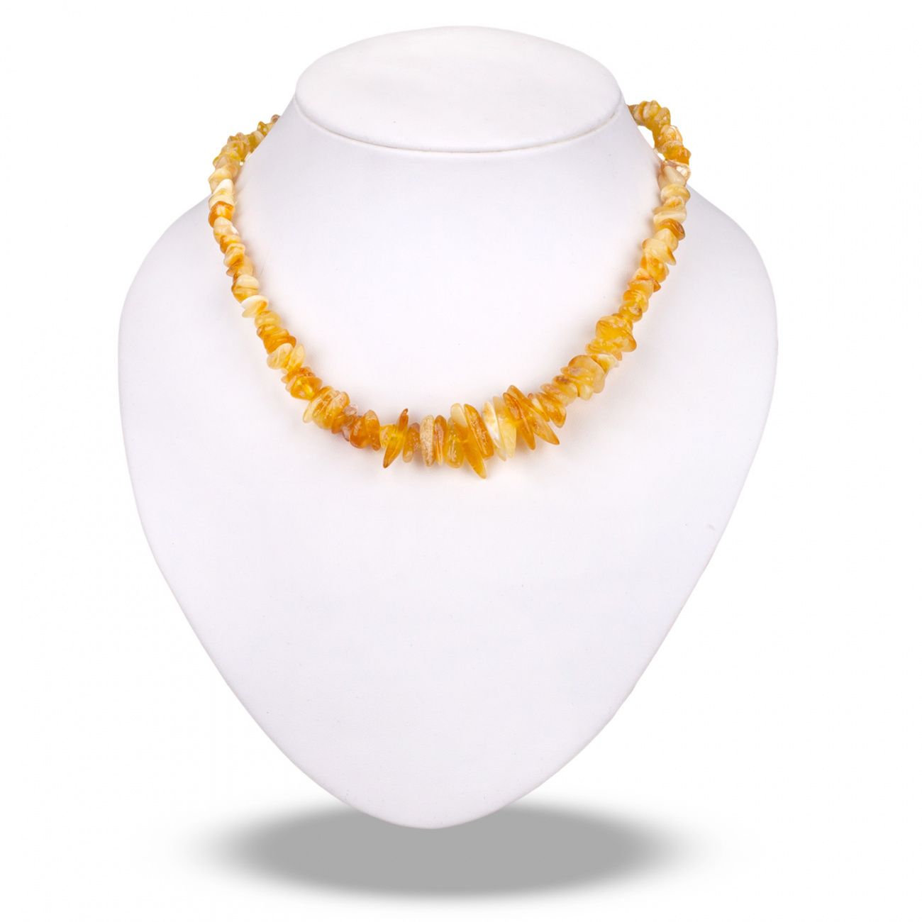 Бусы "Галька" из янтаря