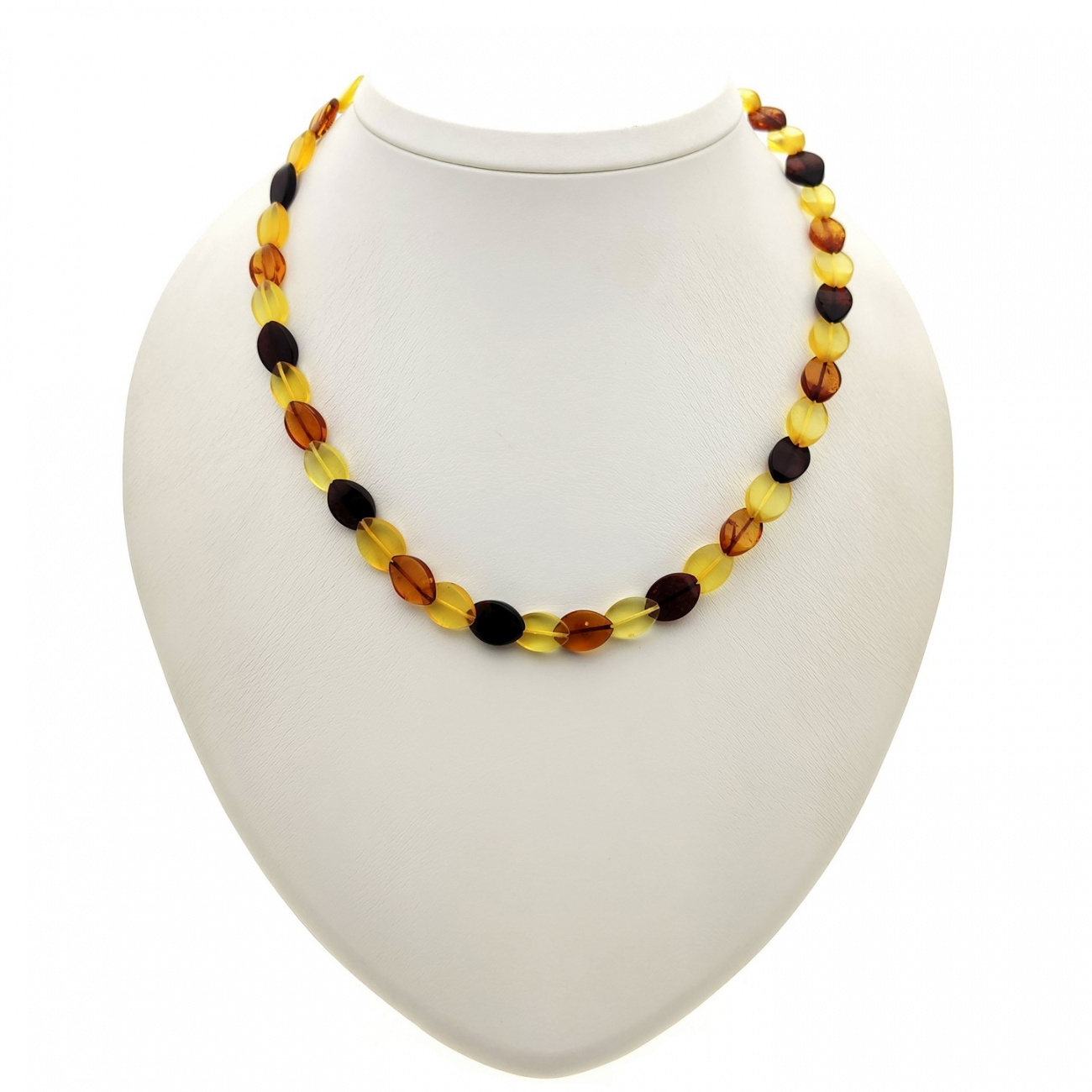 Бусы "Лодочка" из янтаря