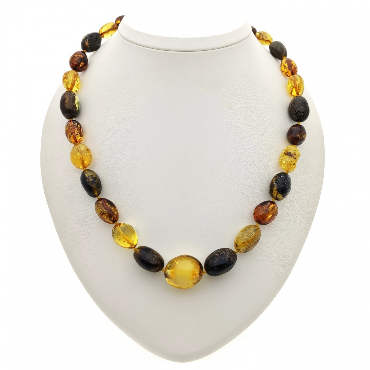 Бусы "Слива" из янтаря