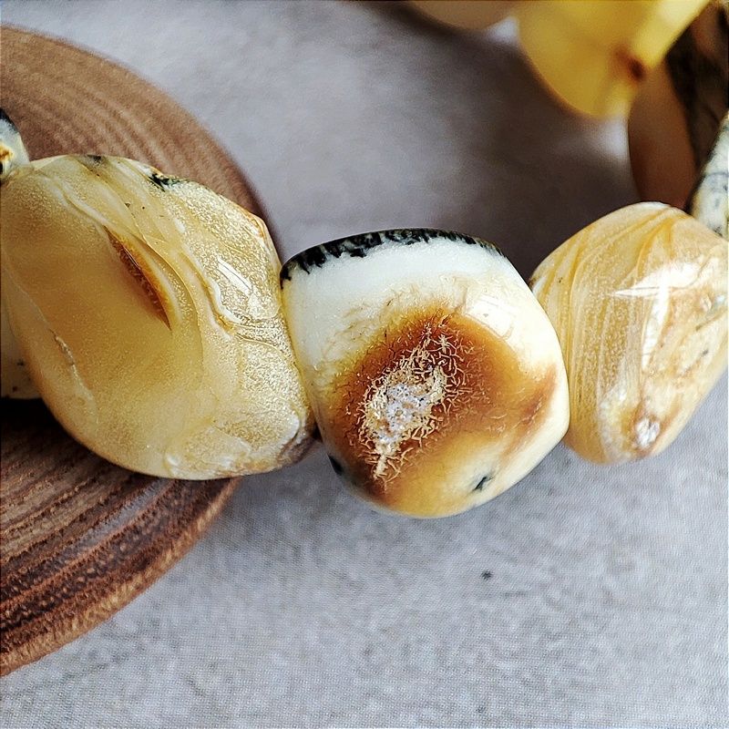 Браслет "Змейка" янтарь