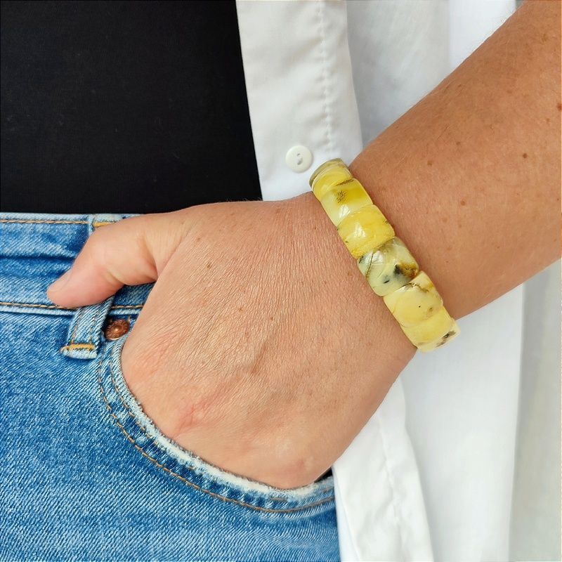 Браслет "Ириска" янтарь