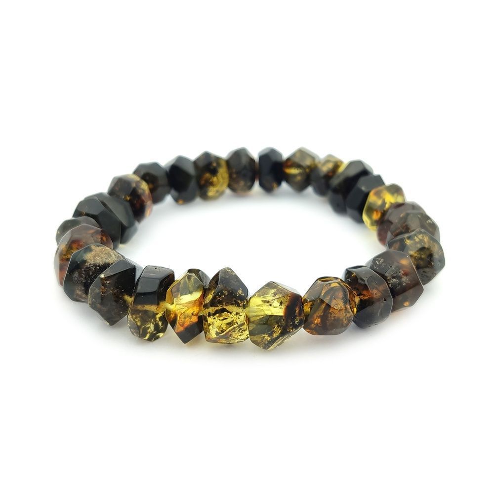 Браслет "Граненка" янтарь