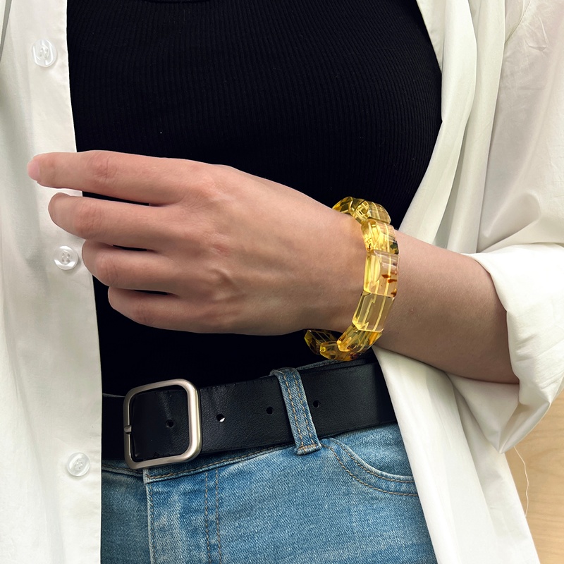 Браслет пласт. янтарь 3401119456-5