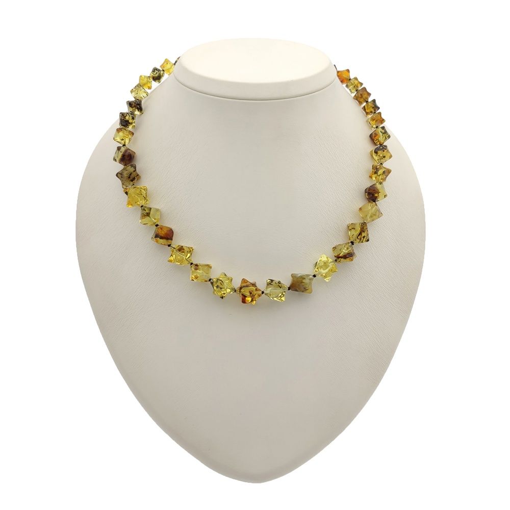 Бусы "Ёжик" из янтаря