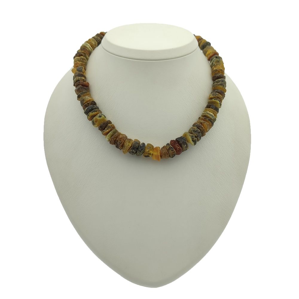 Бусы "Таблетка" из янтаря