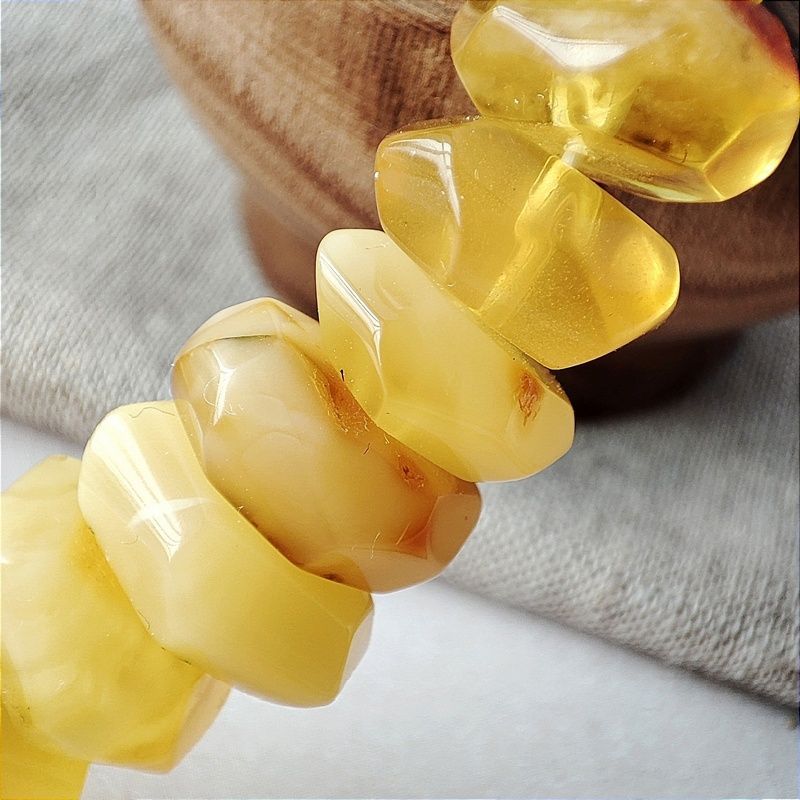 Браслет "Граненка" янтарь