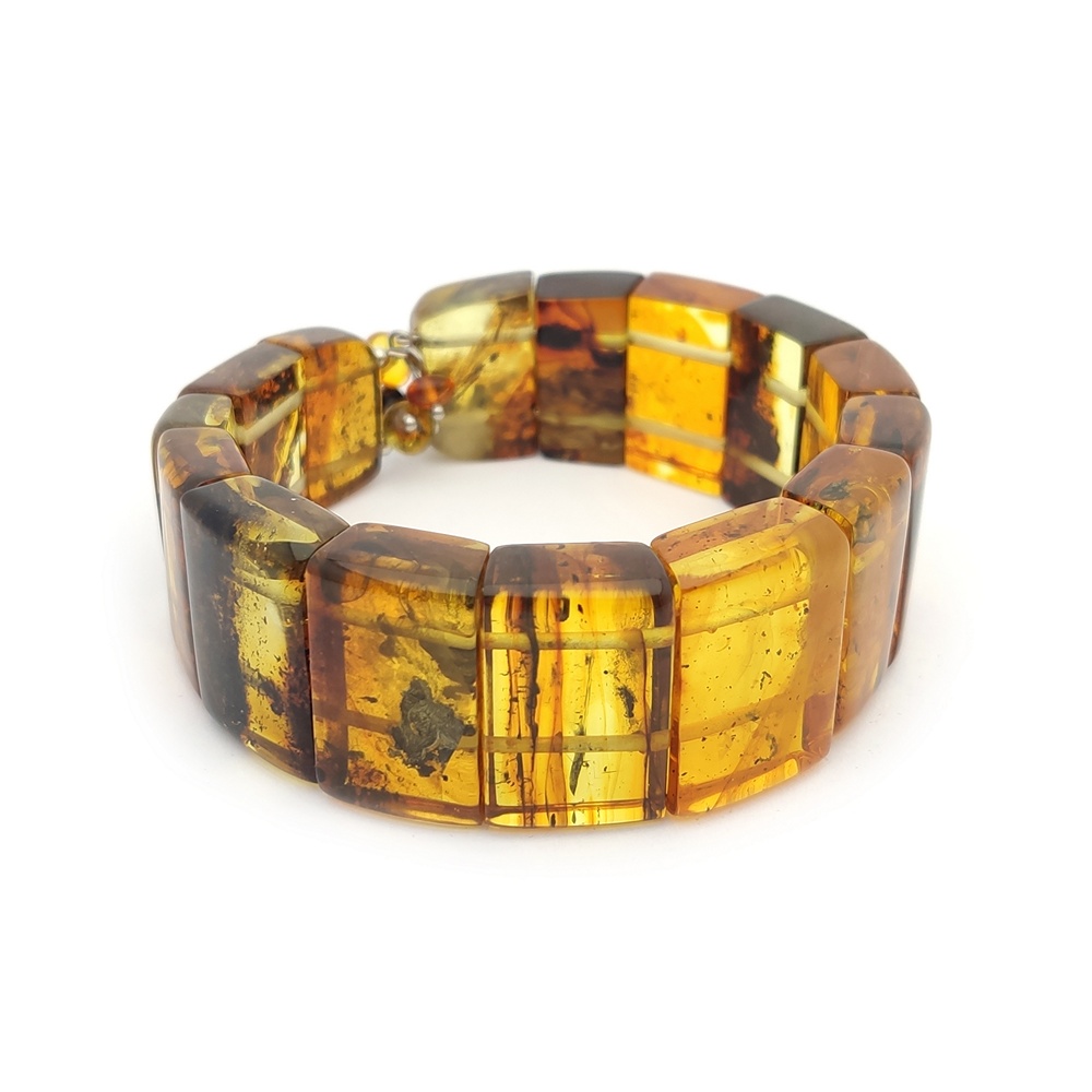 Браслет "Пластина" янтарь