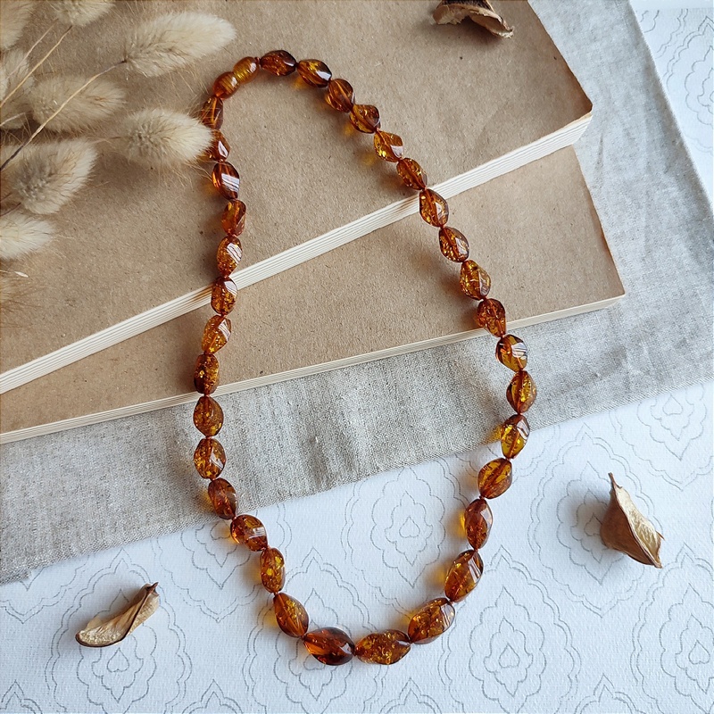 Бусы "Елена" Янтарь
