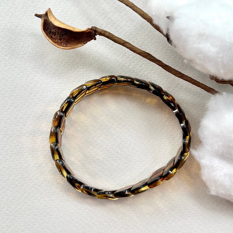 Браслет "Змейка" Янтарь