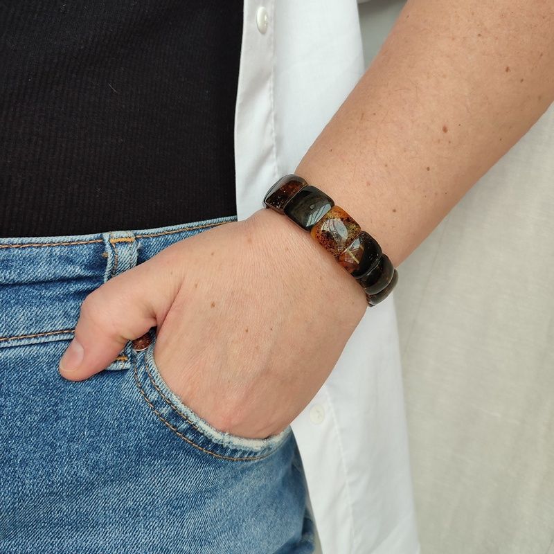 Браслет "Ириска" янтарь