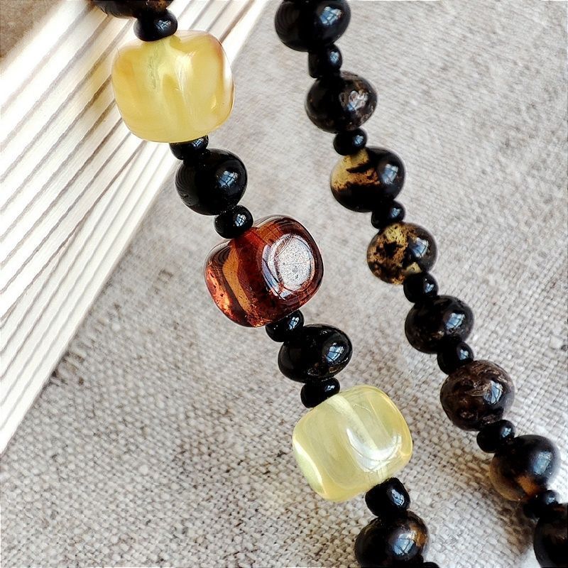 2,Шнурок для очков, янтарь