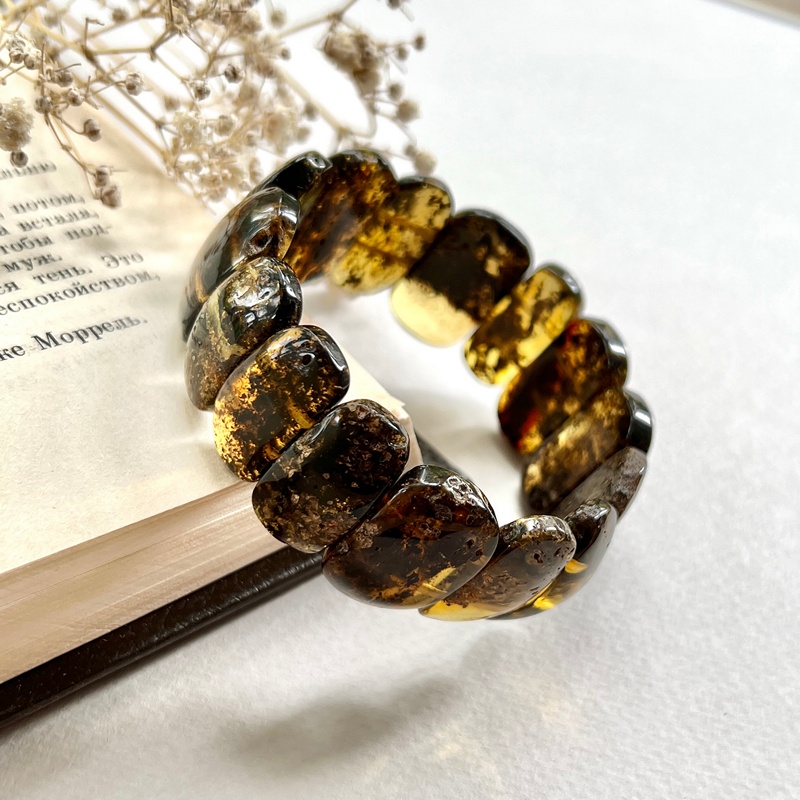 Браслет пласт. янтарь 32119421-3