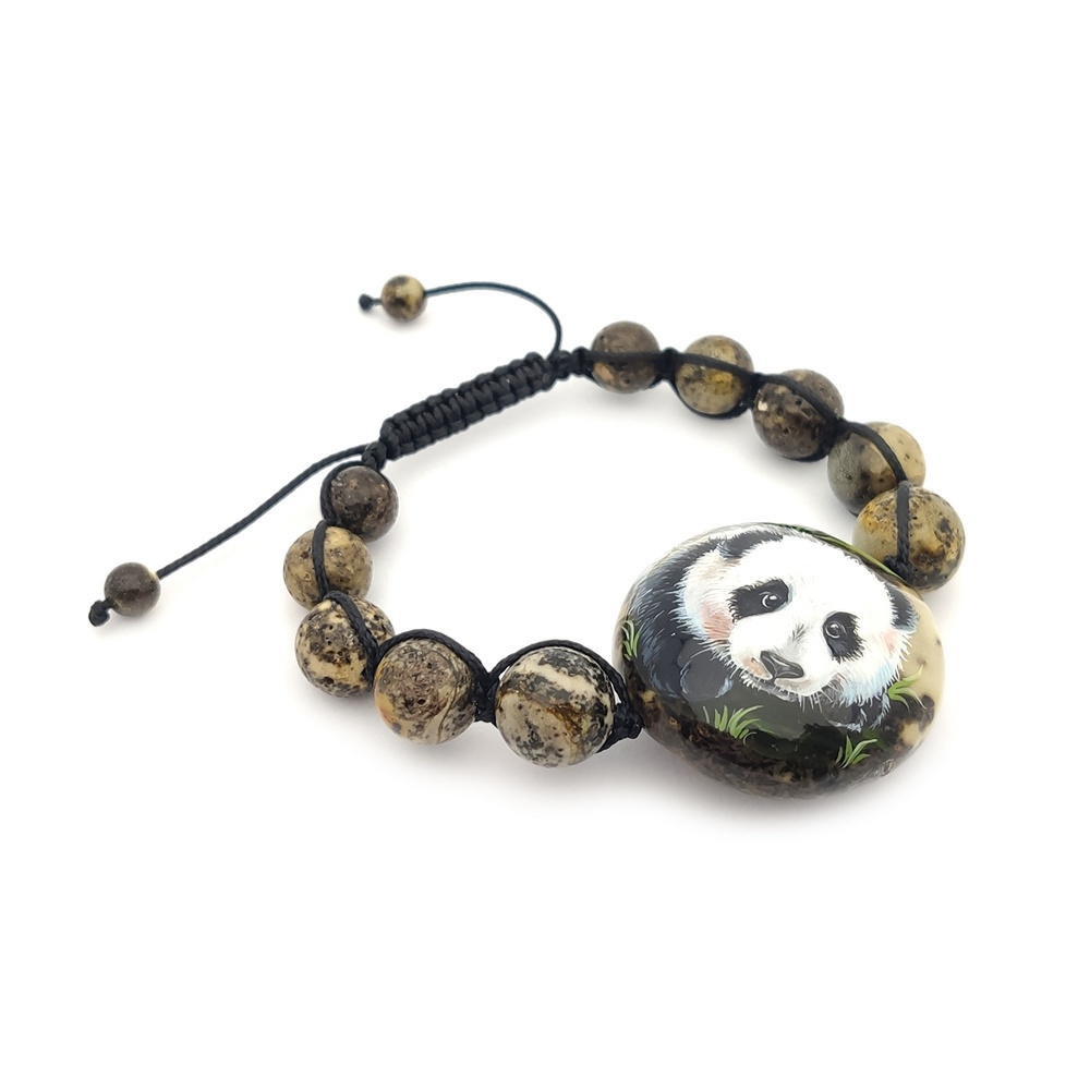 Браслет "Космопанда" янтарь