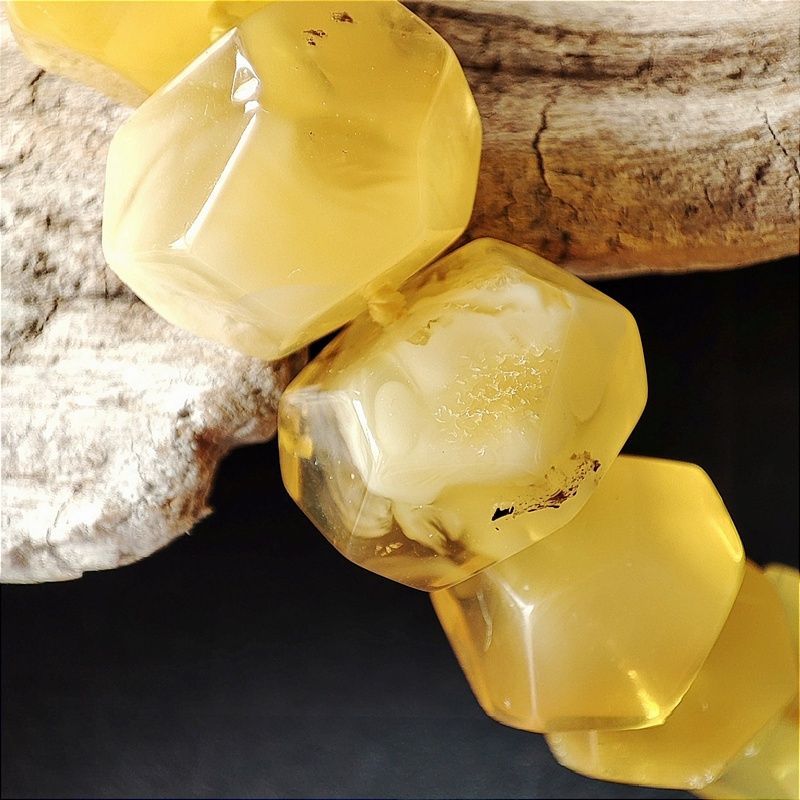 Бусы "Граненка" янтарь