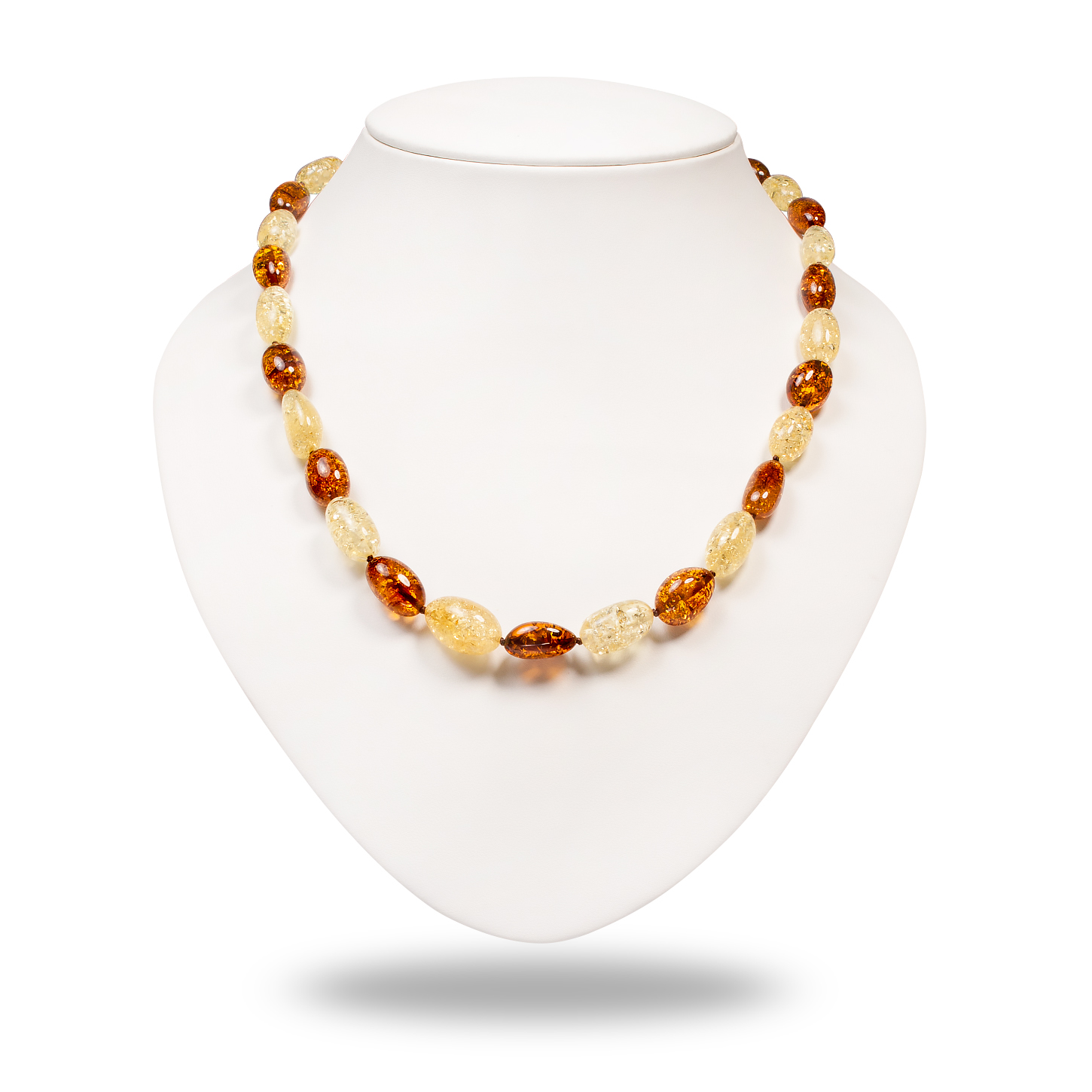 Бусы "Слива" из янтаря