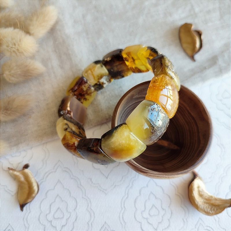 Браслет "Ириска" янтарь