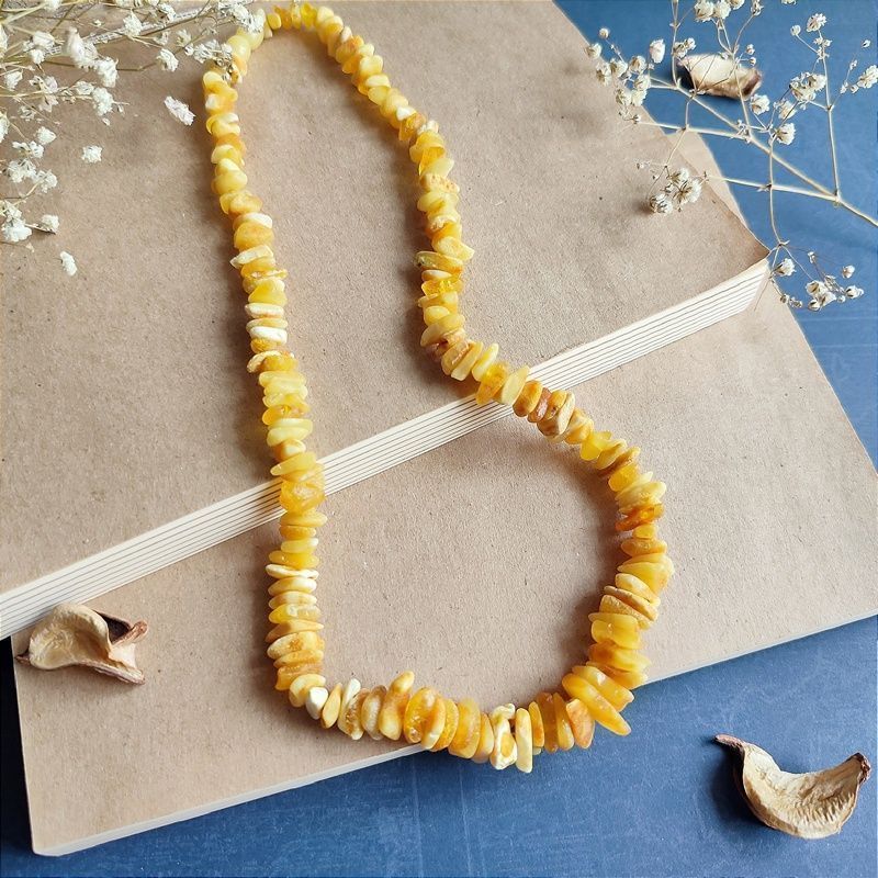 Бусы "Лечебка" из янтаря