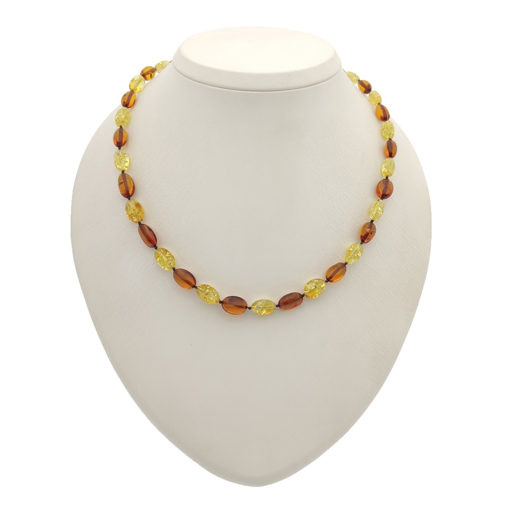 Бусы "Слива" из янтаря