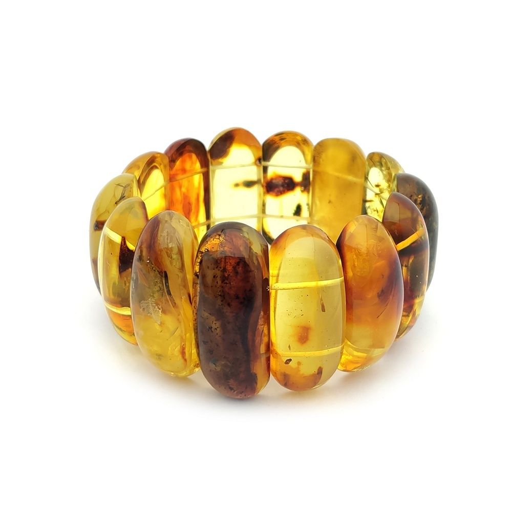 Браслет "Пластина" янтарь