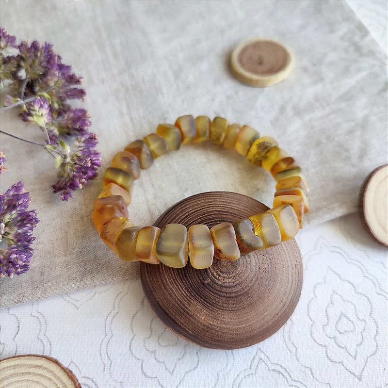 Браслет "Квадрат" янтарь