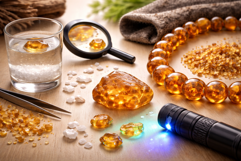 Как определить подделку янтаря дома