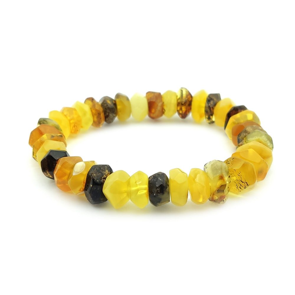 Браслет "Граненка" янтарь