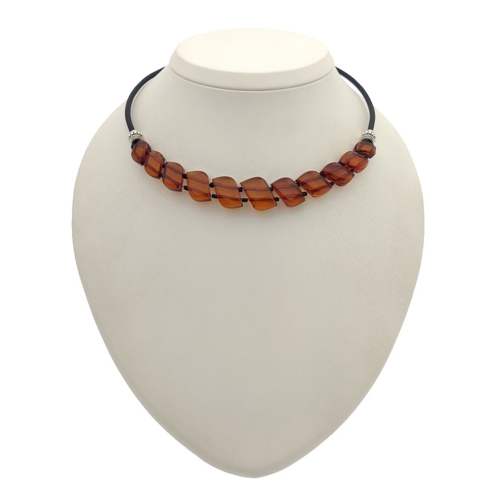 Колье "Змейка" Янтарь