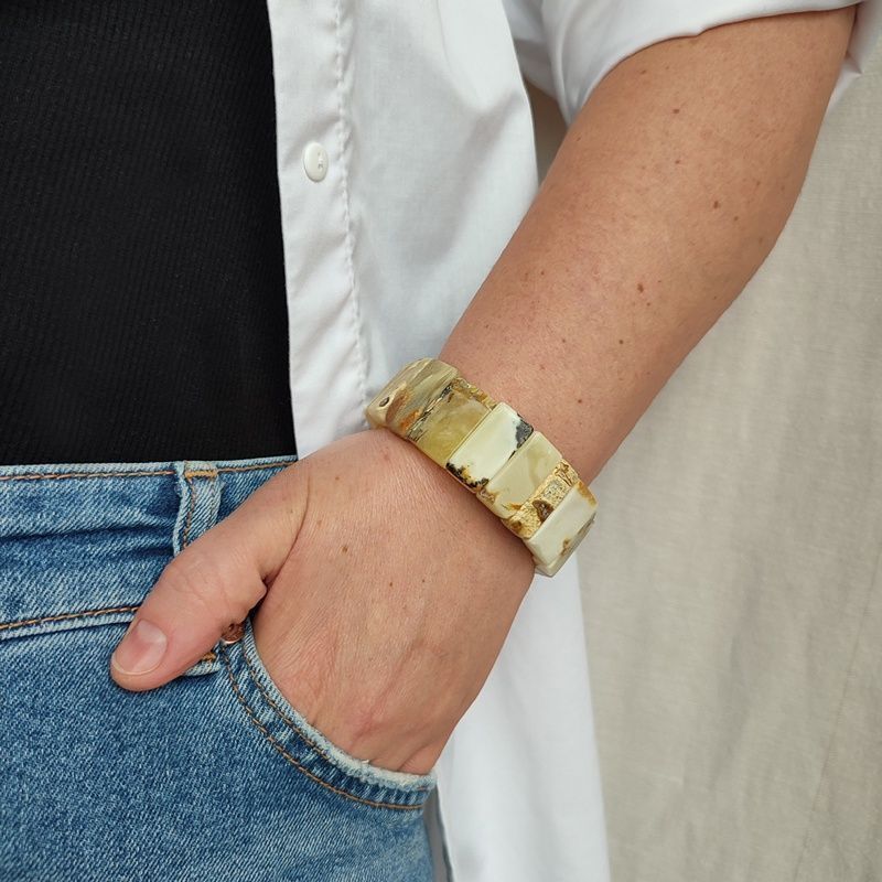Браслет Муж. янтарь