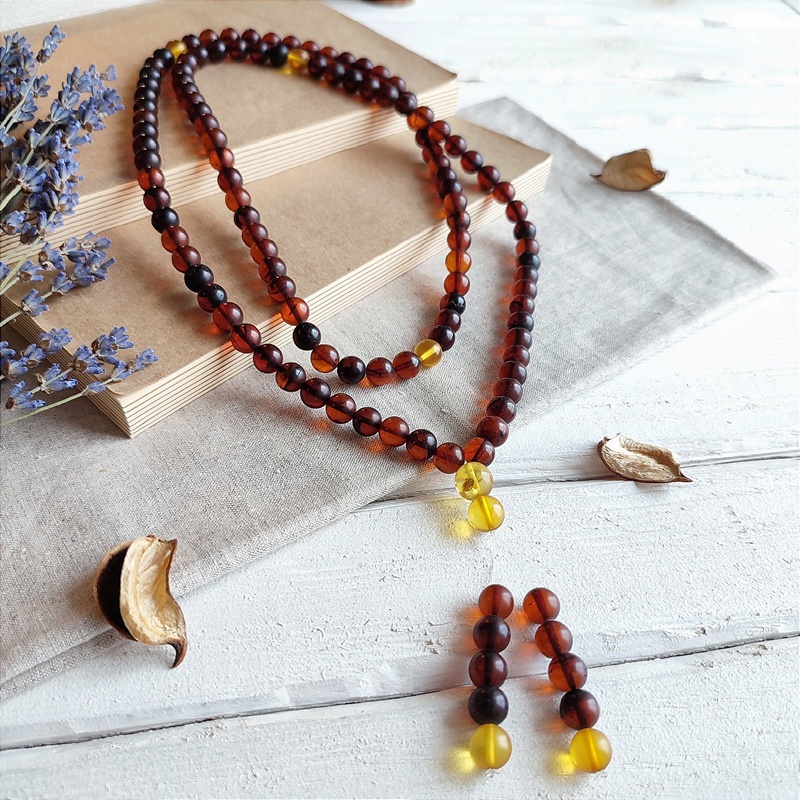 Четки буддийские янтарь