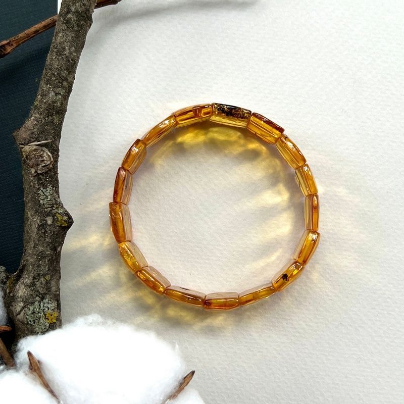 Браслет "Пластина" Янтарь