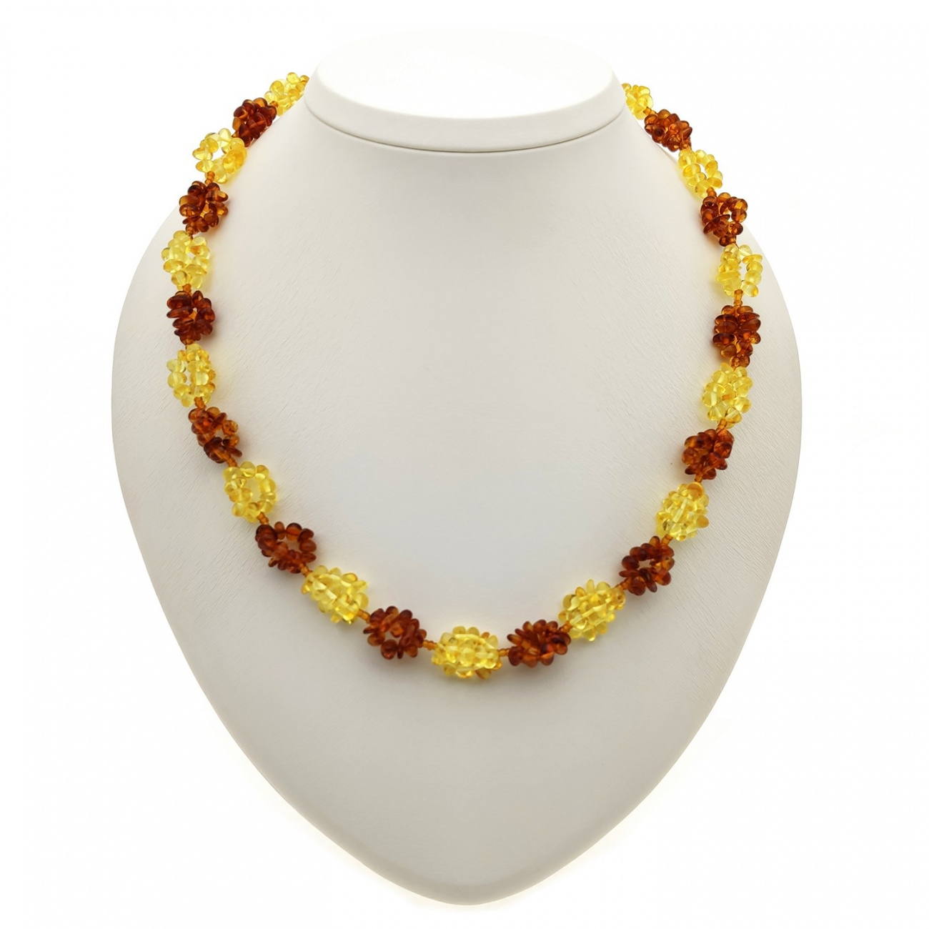 Бусы "Шишечки" янтарь