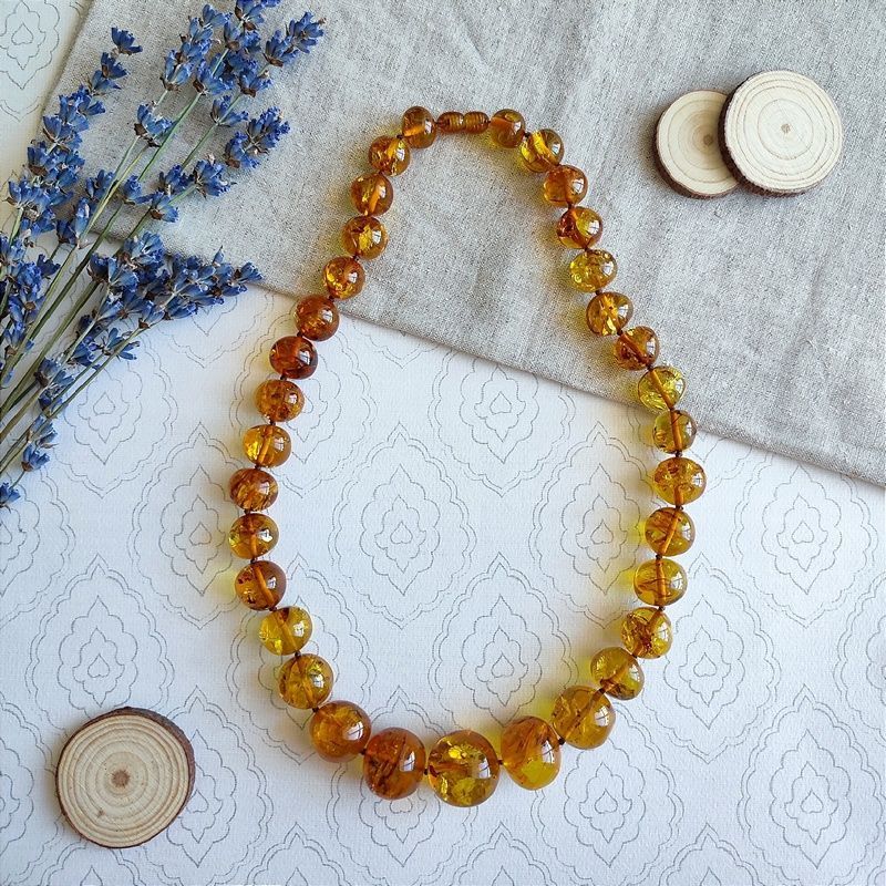 Бусы "Барок" янтарь