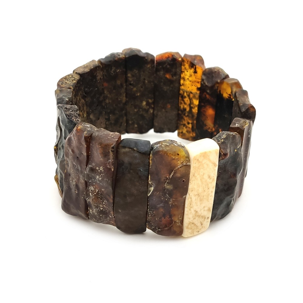 Браслет янтарь,мамонт