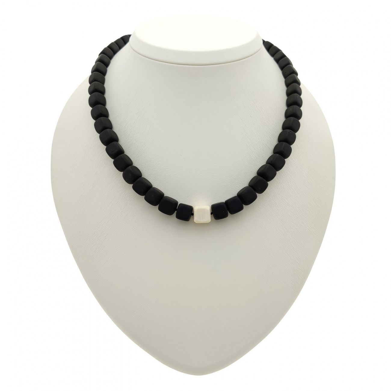 Бусы "Куб" янтарь, мамонт