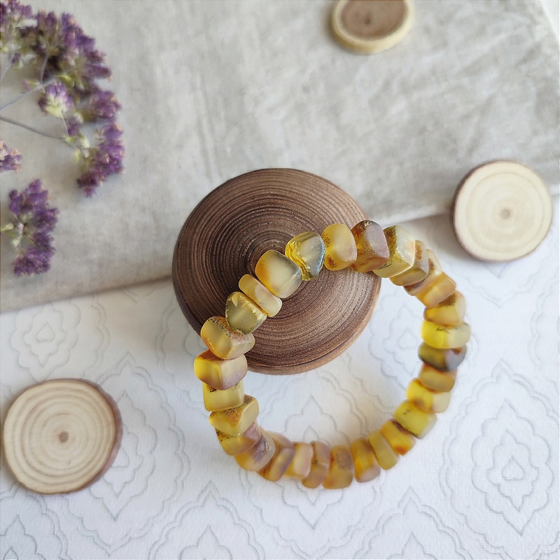 Браслет "Квадрат" янтарь