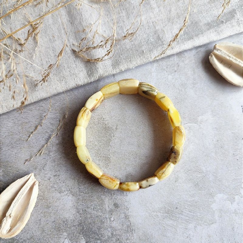 Браслет "Ириска" янтарь