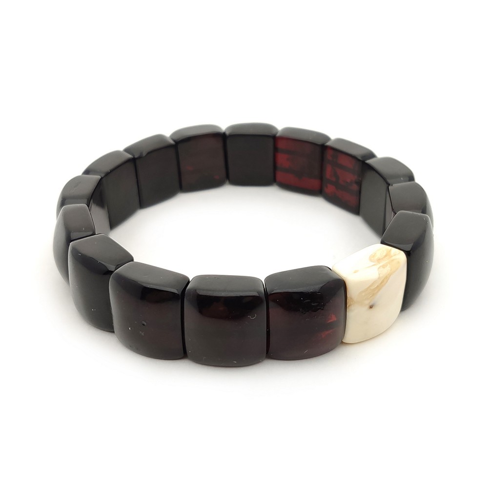 Браслет "Ириска" янтарь, мамонт