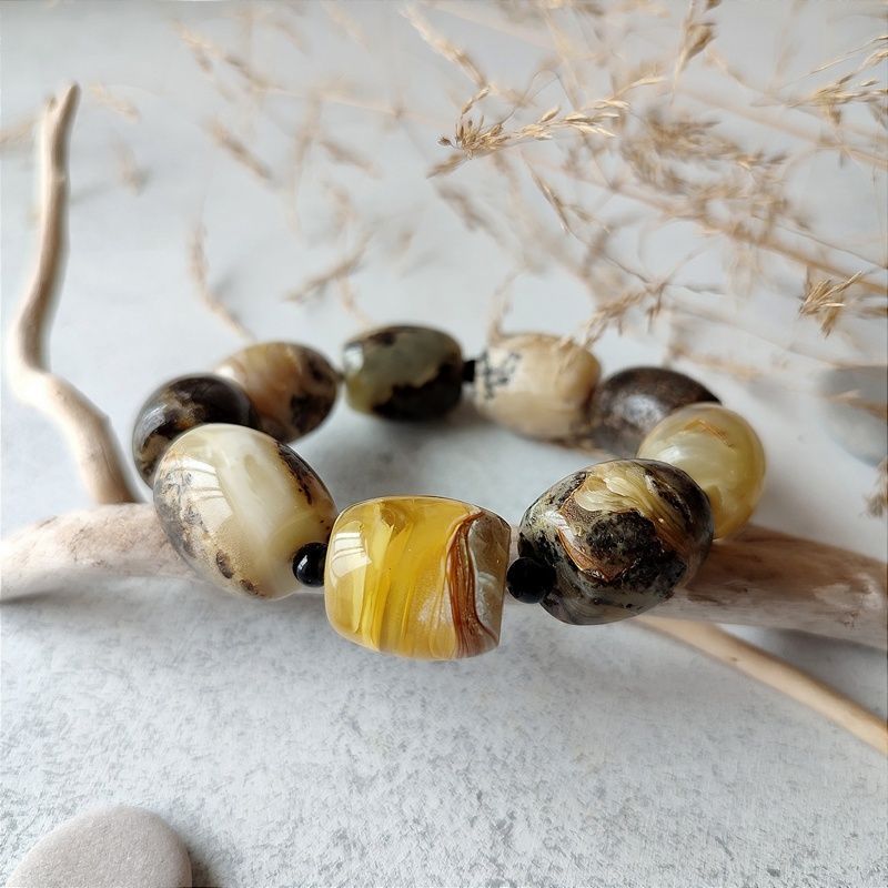 Браслет "Бочата" янтарь