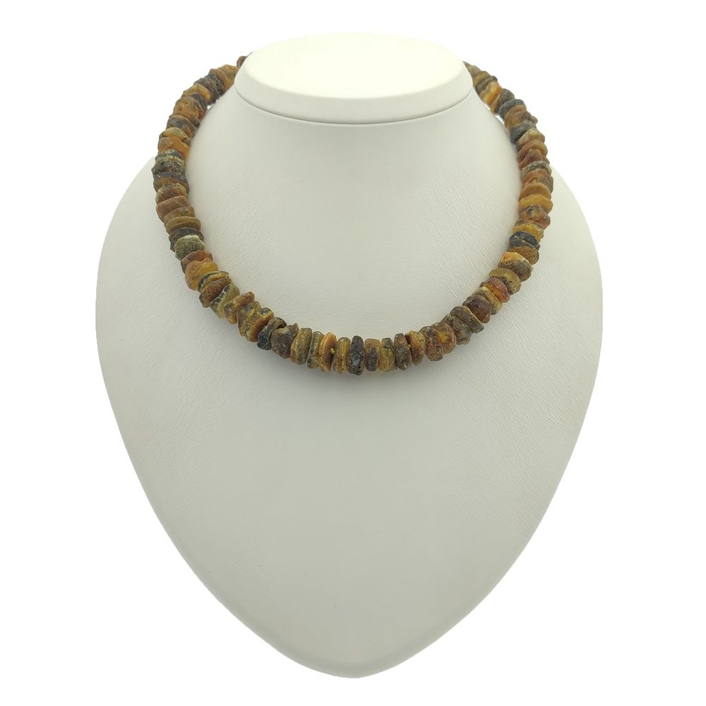 Бусы "Таблетка" из янтаря