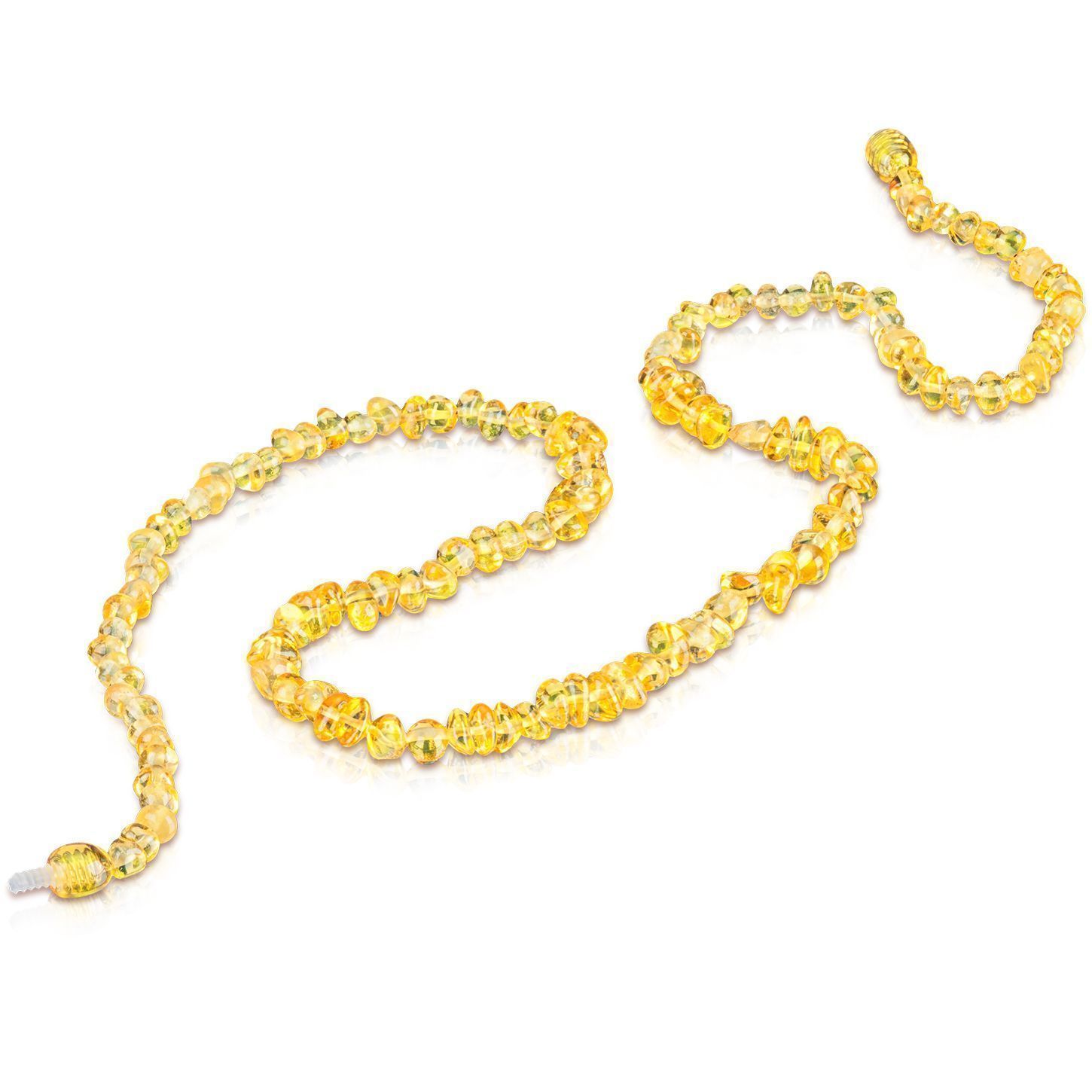 Бусы "Галька" из янтаря