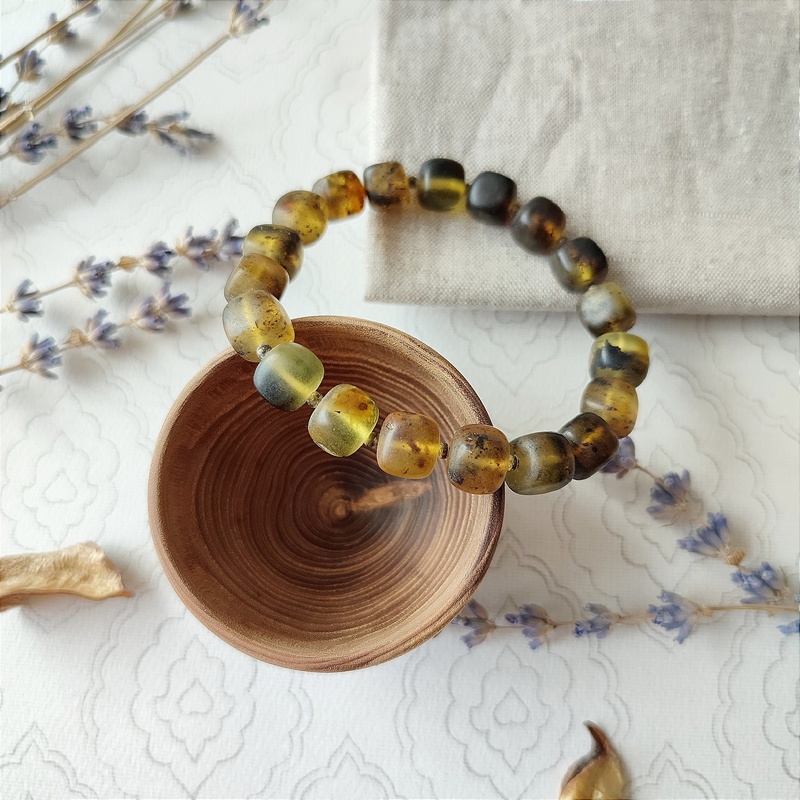 Браслет "Куб" янтарь