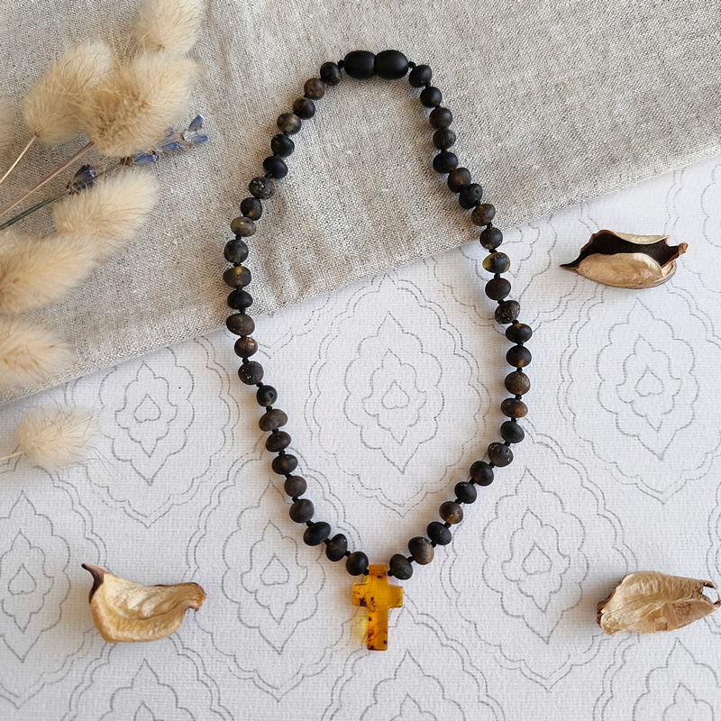 Бусы детские из янтаря