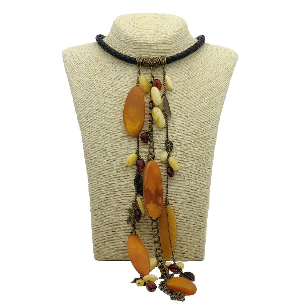 Колье "Лесная фея" Янтарь